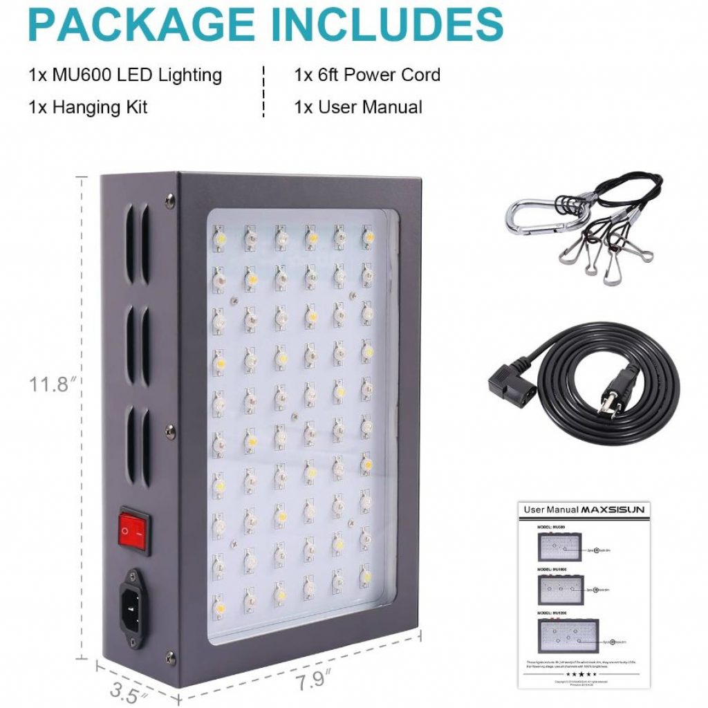 Maxsisun 600w LED Grow Light - photo 1