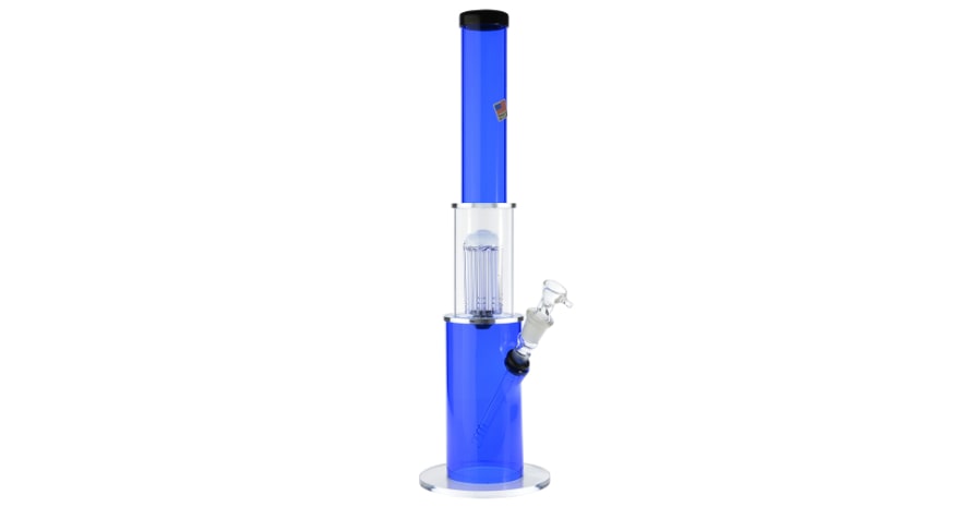 Acrylic Bong with Glass Blue