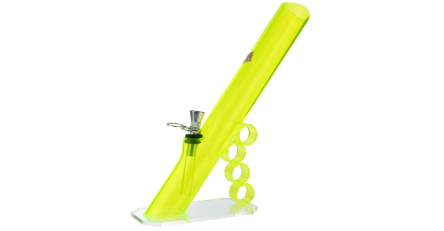 Acrylic Mini Grip Bong Neon Yellow