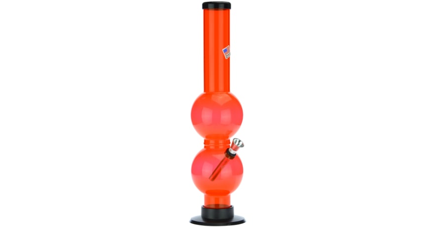 Acrylic Straight Double Bubble Bong