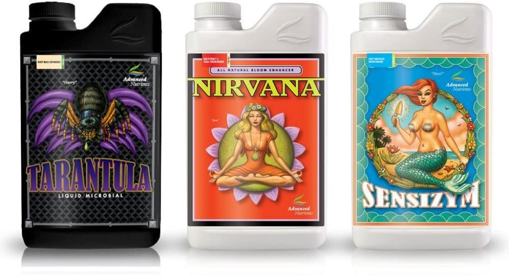 Advanced Nutrients Tarantula, Nirvana, Sensizym Plant Fertilizer Enhancer pH Balance Professional Grower Bundle
