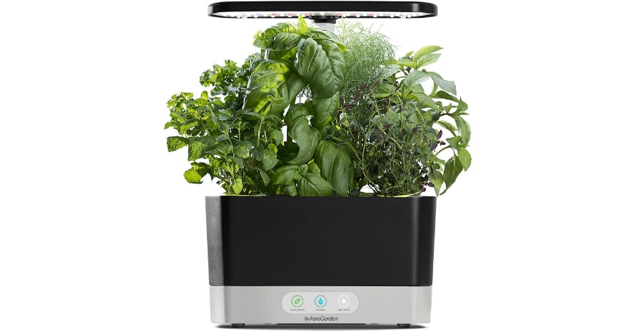 AeroGarden Harvest-Black Indoor Hydroponic Garden