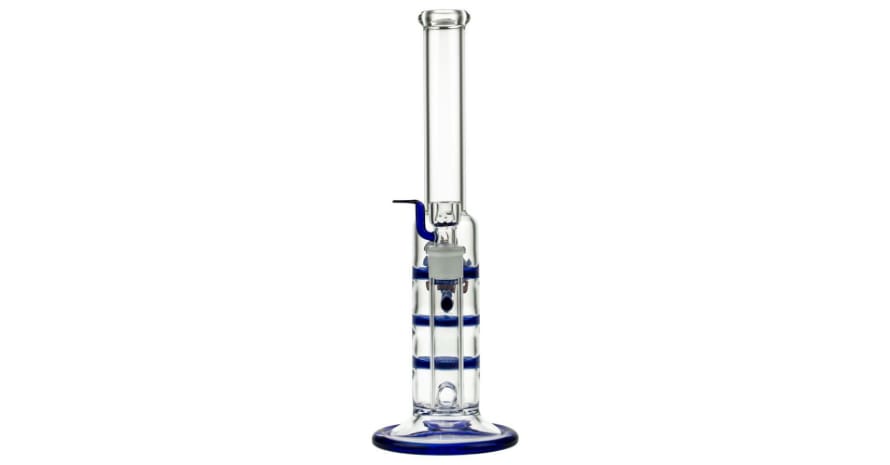 Black Leaf Glass Bong 32cm front view