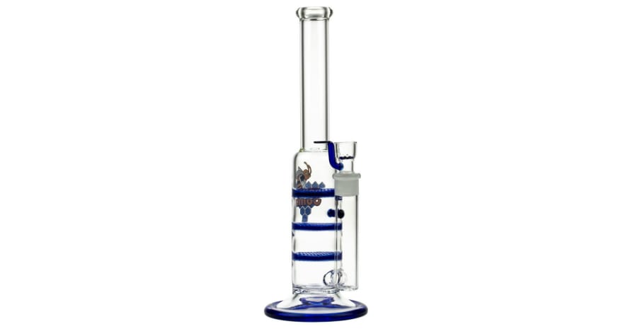 Black Leaf Glass Bong 32cm