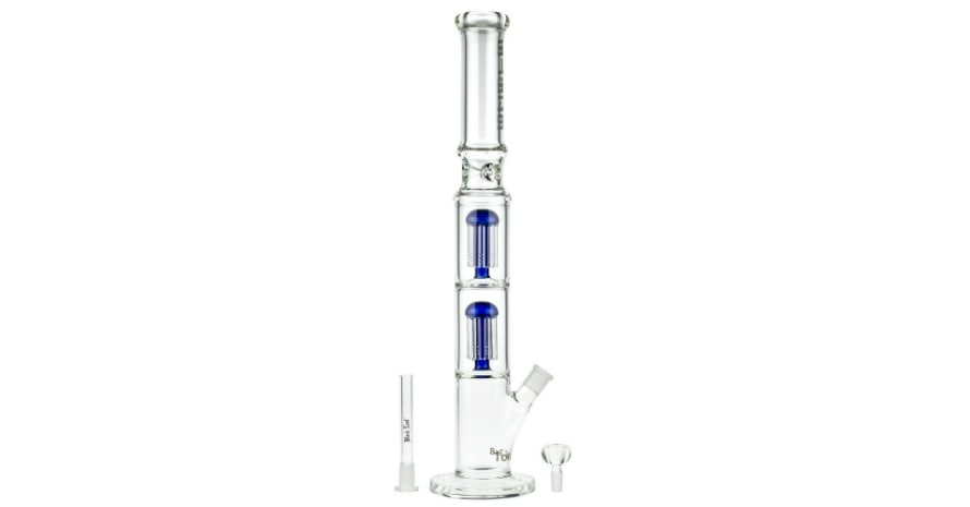 Blaze Glass Tower Straight Ice Bong Blue