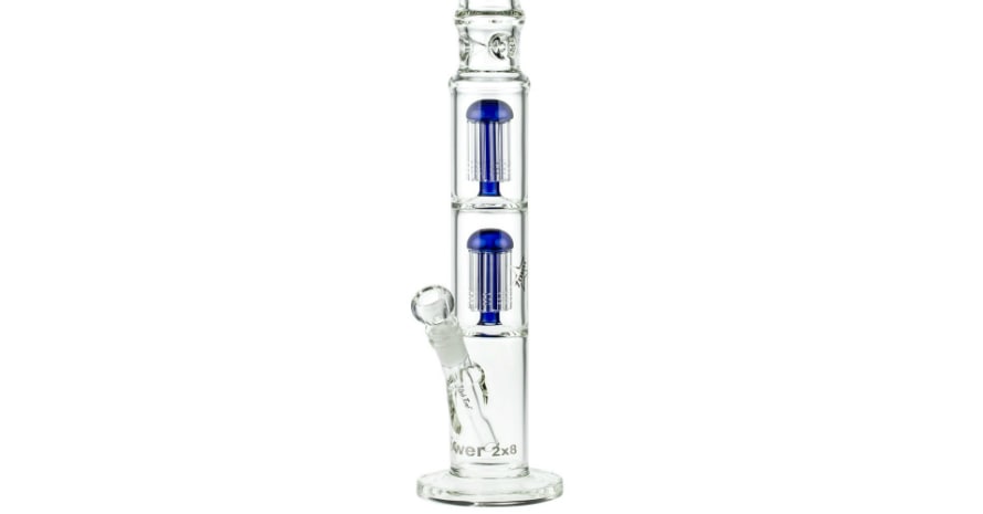 Blaze Glass Tower Straight Ice Bong blue 7mm