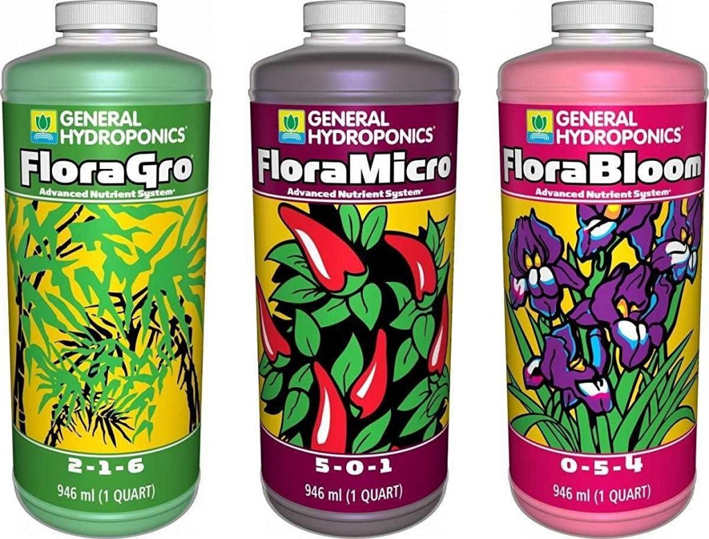 General Hydroponics Floragro, Florabloom & Floramicro Fertilizer