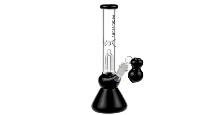 Glasscity 4-arm Perc Beaker Ice Bong Black