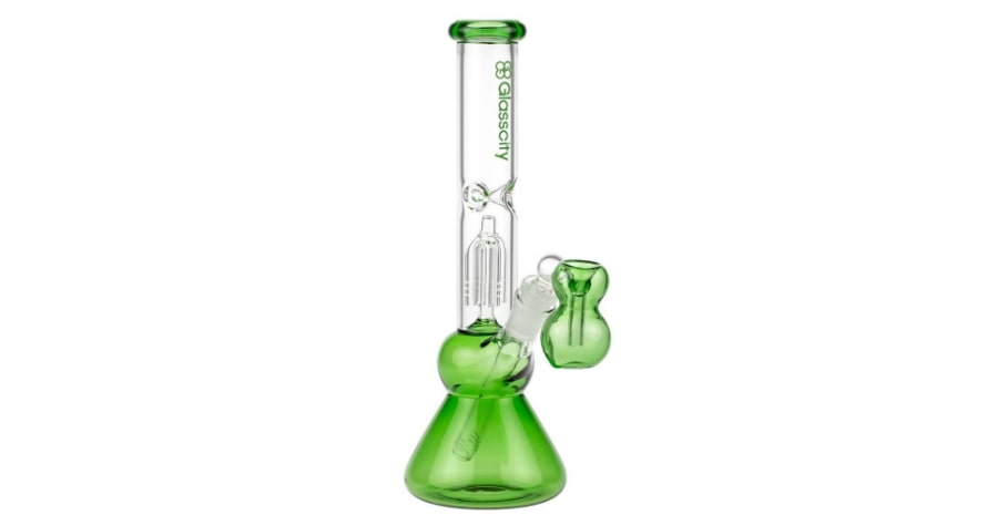 Glasscity 4-arm Perc Beaker Ice Bong Green