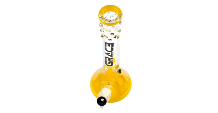 Grace Glass Series XL Ice Bong Yellow